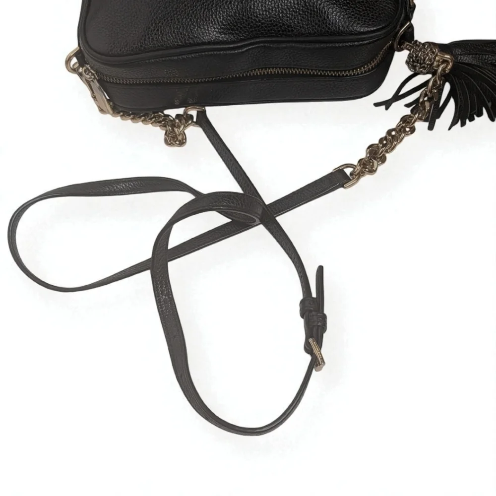 Michael Kors Ginny Crossbody Camera Bag in Black Pebbled Leather Jet Set Bag - Picture 10 of 16